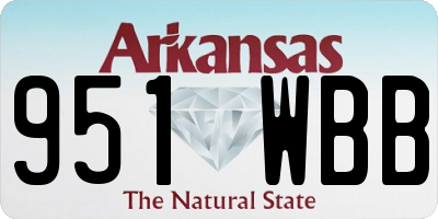 AR license plate 951WBB