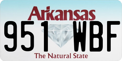 AR license plate 951WBF