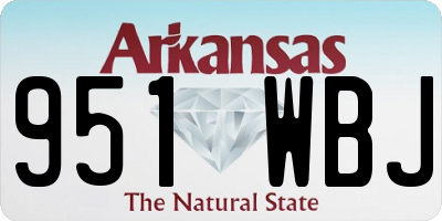 AR license plate 951WBJ