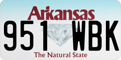 AR license plate 951WBK