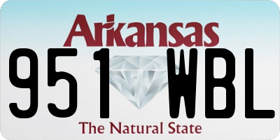 AR license plate 951WBL