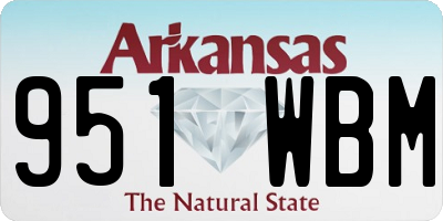 AR license plate 951WBM