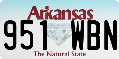 AR license plate 951WBN