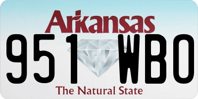 AR license plate 951WBO