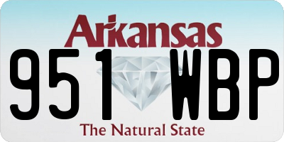 AR license plate 951WBP