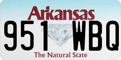 AR license plate 951WBQ