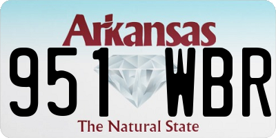AR license plate 951WBR