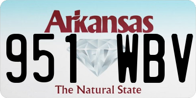 AR license plate 951WBV