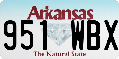 AR license plate 951WBX