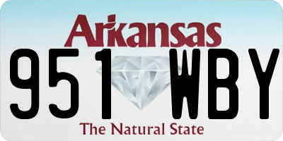 AR license plate 951WBY