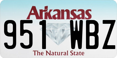 AR license plate 951WBZ