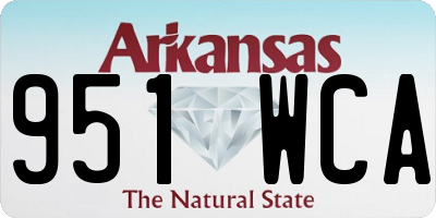 AR license plate 951WCA