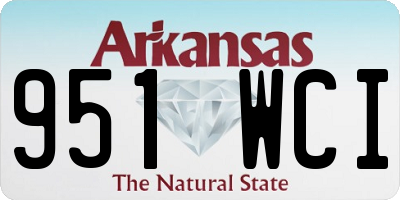 AR license plate 951WCI