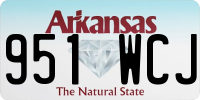 AR license plate 951WCJ