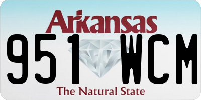 AR license plate 951WCM