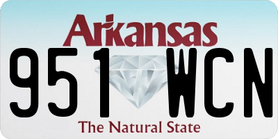 AR license plate 951WCN
