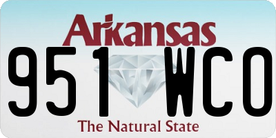 AR license plate 951WCO
