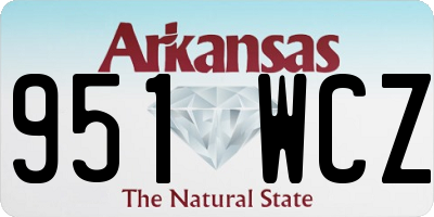 AR license plate 951WCZ