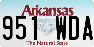 AR license plate 951WDA