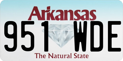 AR license plate 951WDE