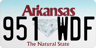 AR license plate 951WDF