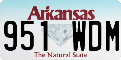 AR license plate 951WDM