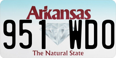 AR license plate 951WDO