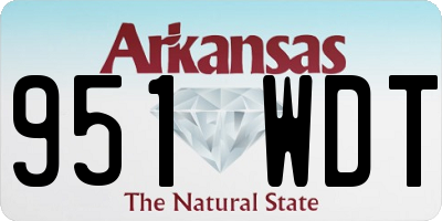 AR license plate 951WDT