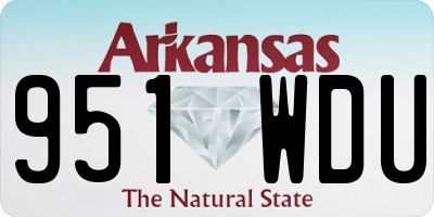 AR license plate 951WDU
