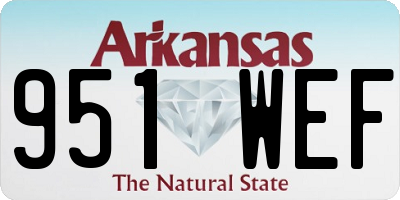 AR license plate 951WEF