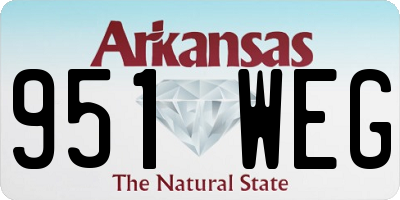 AR license plate 951WEG