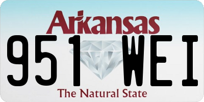 AR license plate 951WEI