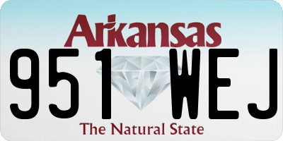 AR license plate 951WEJ