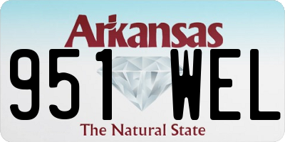 AR license plate 951WEL