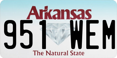 AR license plate 951WEM