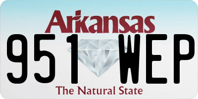 AR license plate 951WEP