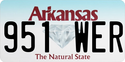 AR license plate 951WER