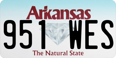 AR license plate 951WES