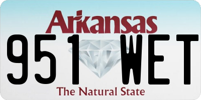 AR license plate 951WET
