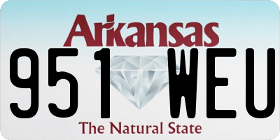 AR license plate 951WEU