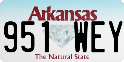 AR license plate 951WEY