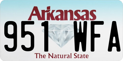 AR license plate 951WFA