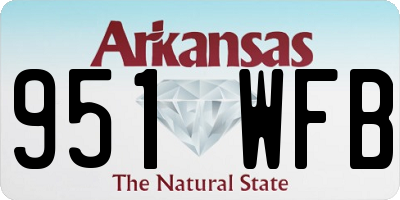 AR license plate 951WFB
