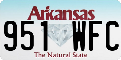 AR license plate 951WFC