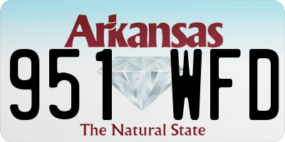 AR license plate 951WFD