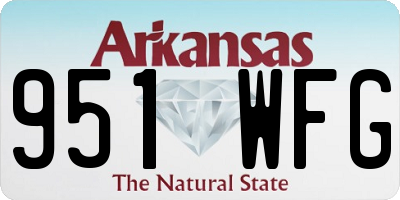 AR license plate 951WFG