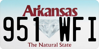 AR license plate 951WFI