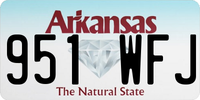 AR license plate 951WFJ