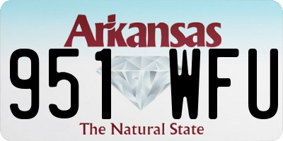 AR license plate 951WFU