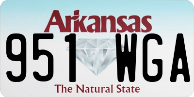 AR license plate 951WGA